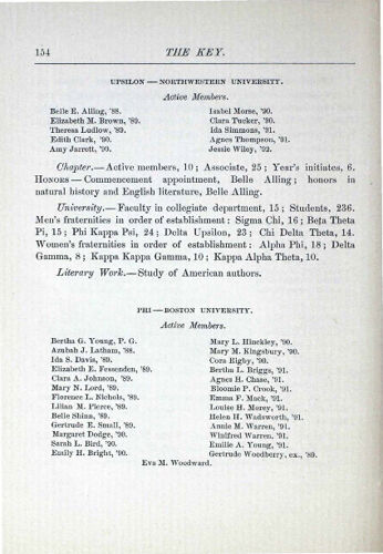 Chapter Reports: Phi - Boston University, September 1888 (image)